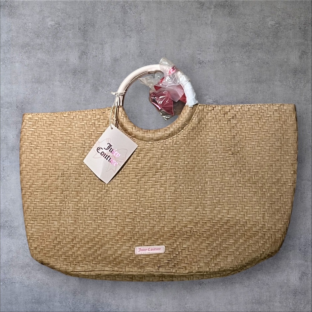 Juicy Couture Wicker Straw Bag Handbag Brand New NWT Large Lightweight